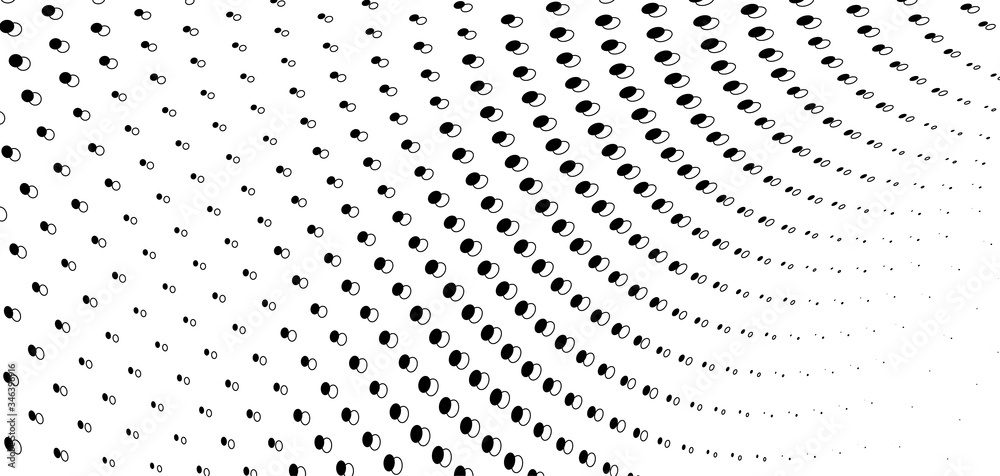 Halftone wave texture. A chaotic pattern of dots. Template for printing on fabric, posters, business cards. Monochrome pattern Halftone wave texture. A chaotic pattern of dots. Template for printing on fabric, posters, business cards. Monochrome pattern