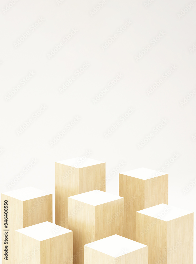 Fototapeta premium Geometric figures display on background,3d rendering ,3d illustration 