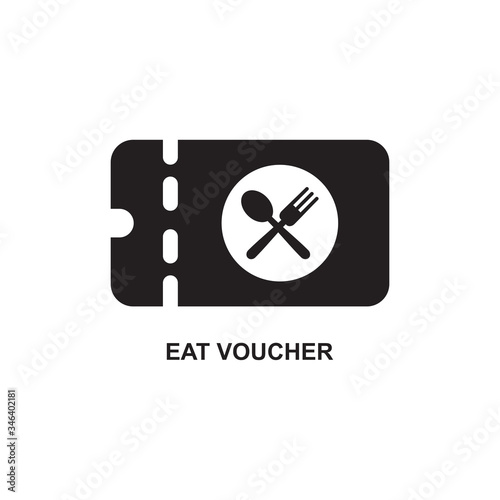 EAT VOUCHER ICON , FOOD COUPON ICON