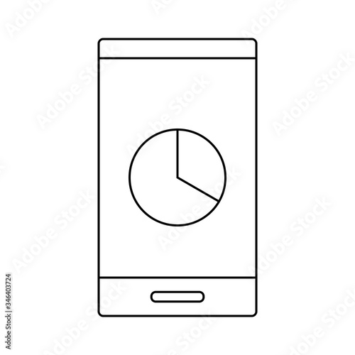 スマートフォンのアイコン 円グラフ