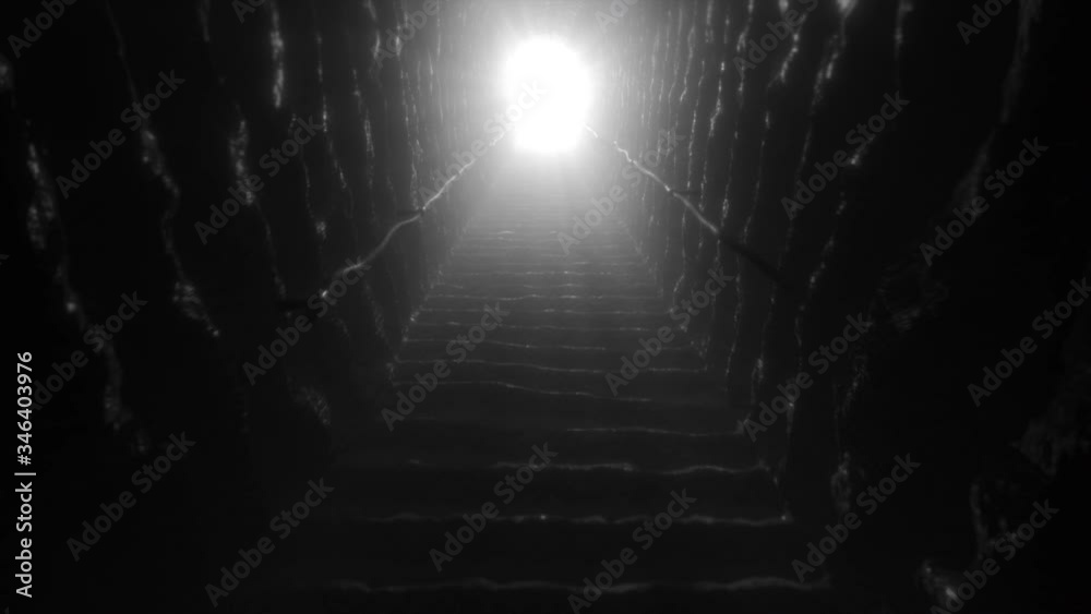 The light at the end of the tunnel. Loopable video.