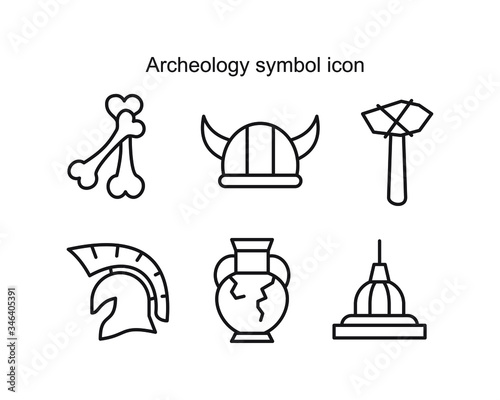 Archeology symbol icon