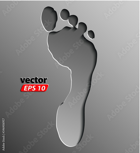 human footprint / step / vector illustration