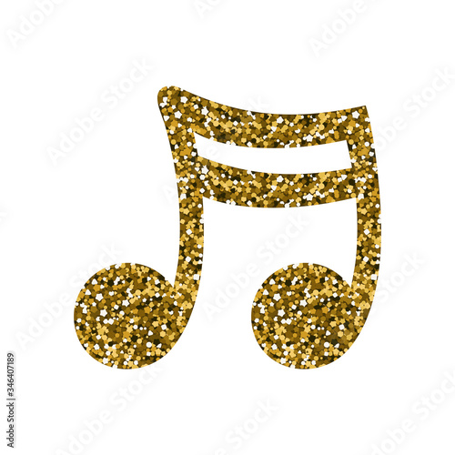 Gold musical note.