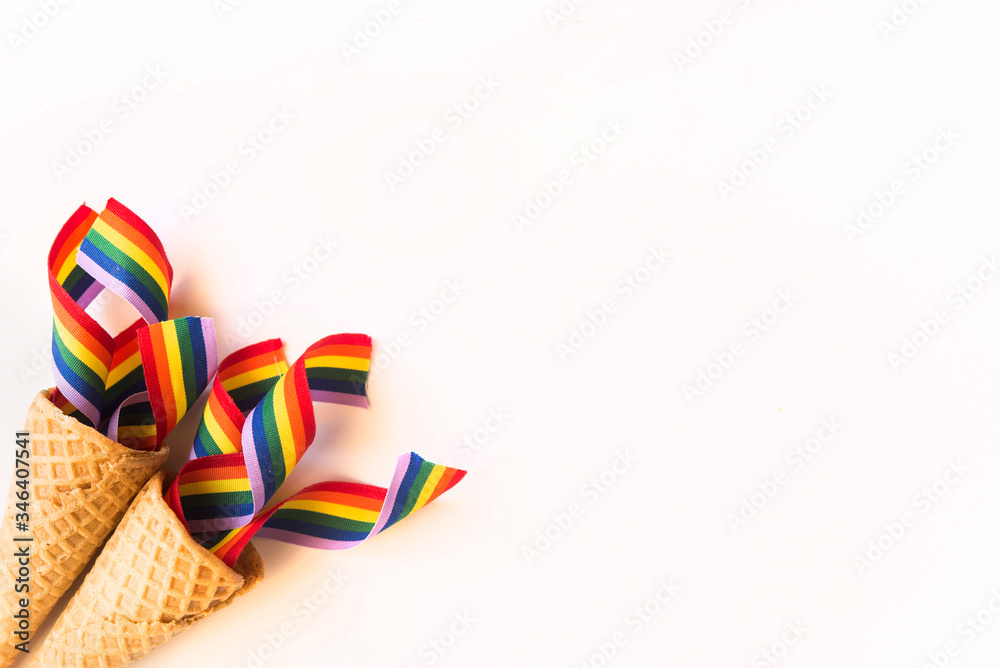 Obraz premium lgbT Background concept top view with copy spaces