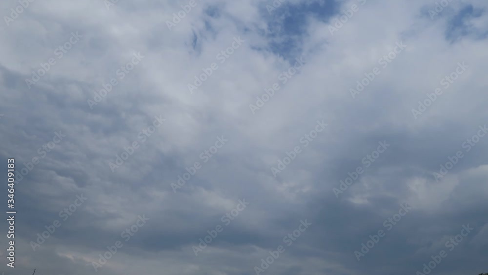 Nature background TimeLapse of scary gray & creepy white clouds or cloudscape slowly moved on dark wispy blue sky before rain thunder storm or hurricane in tropical summer or autumn horizon, B roll Nature background TimeLapse of scary gray & creepy white clouds or cloudscape slowly moved on dark wispy blue sky before rain thunder storm or hurricane in tropical summer or autumn horizon, B roll