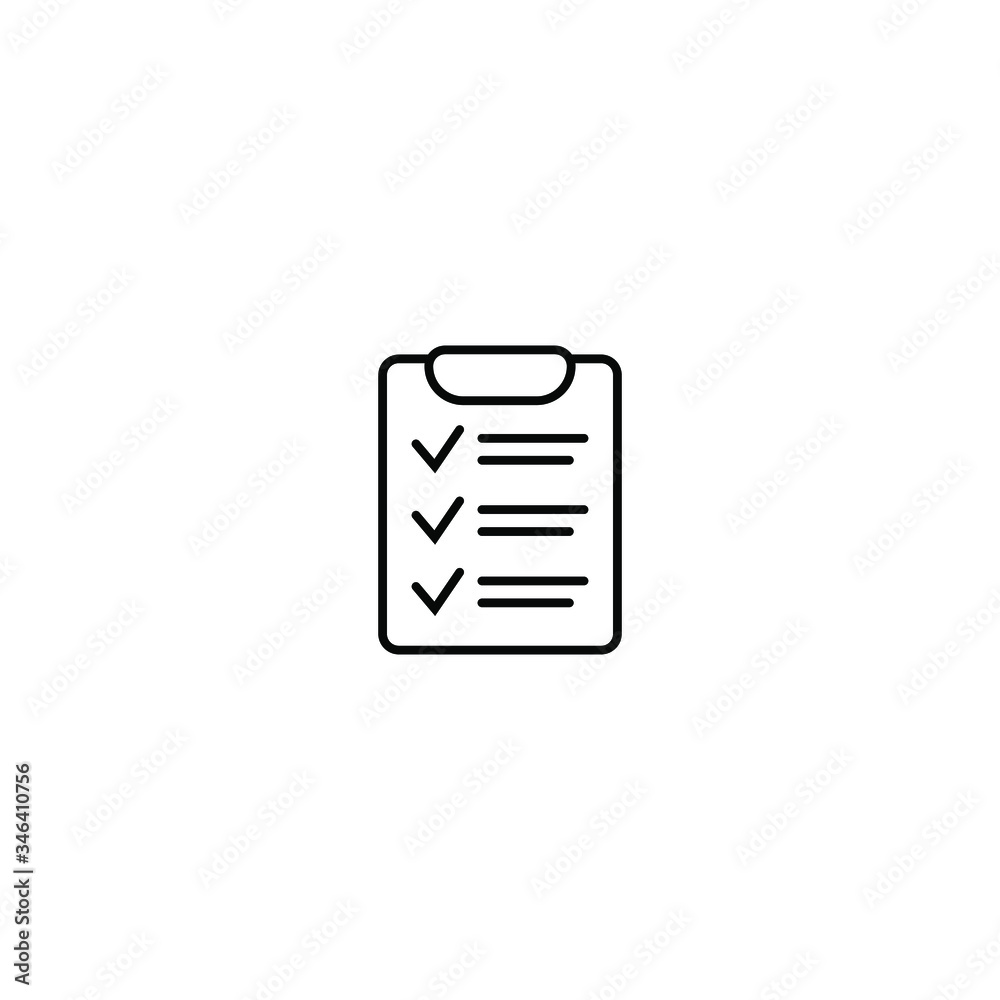 Clipboard with checklist icon, symbol for web site and app design. Vector illstration. Clipboard with checklist icon, symbol for web site and app design. Vector illstration.