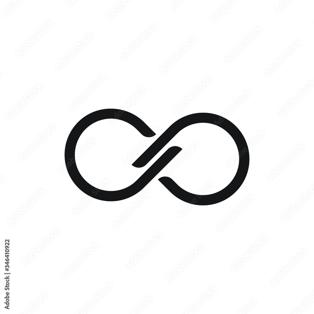 Infinity loop icon design isolated on white background Infinity loop icon design isolated on white background