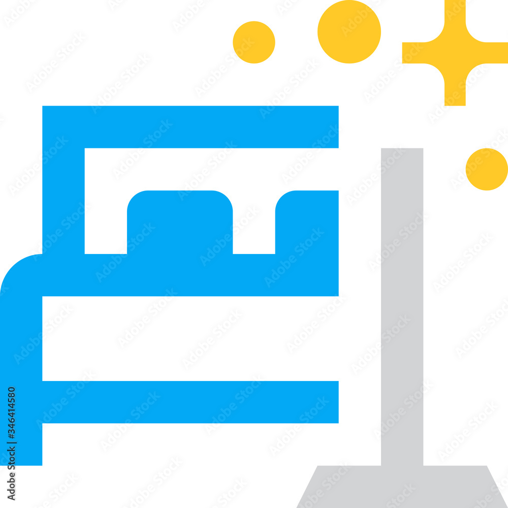 Bedroom, bed, cleaning, mop, shine vector icon Bedroom, bed, cleaning, mop, shine vector icon