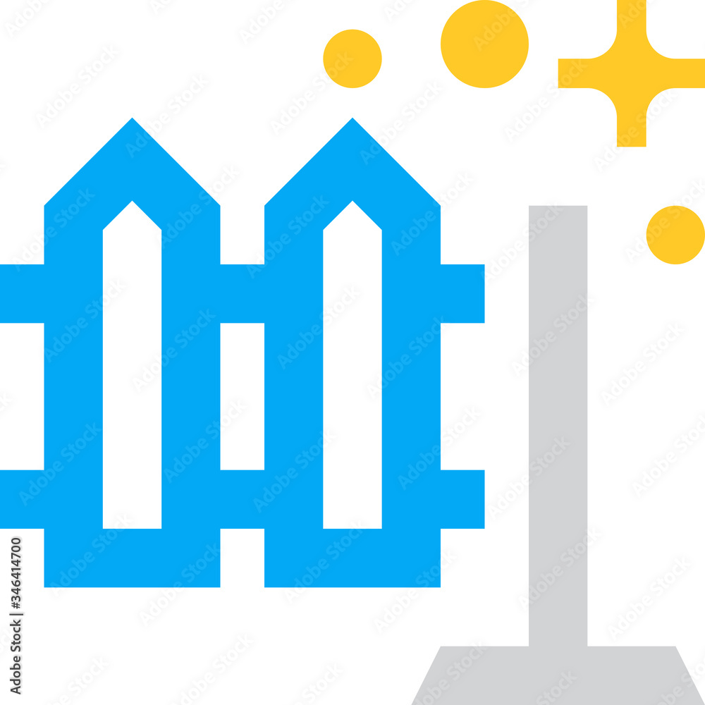 Fence, mop, shine, cleaning, area vector icon Fence, mop, shine, cleaning, area vector icon
