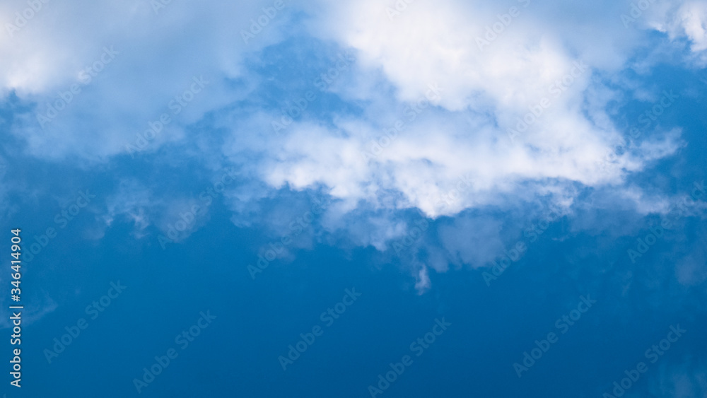 Blue sky with some white clouds. blue sky clouds abstract art background watercolor digital artwork