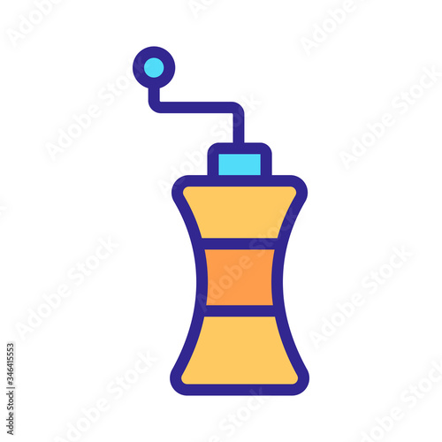 seasoning hand mill icon vector. seasoning hand mill sign. color symbol illustration