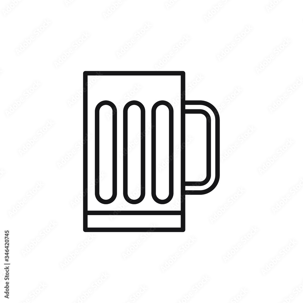 Glass mug icon clour vector Glass mug icon clour vector