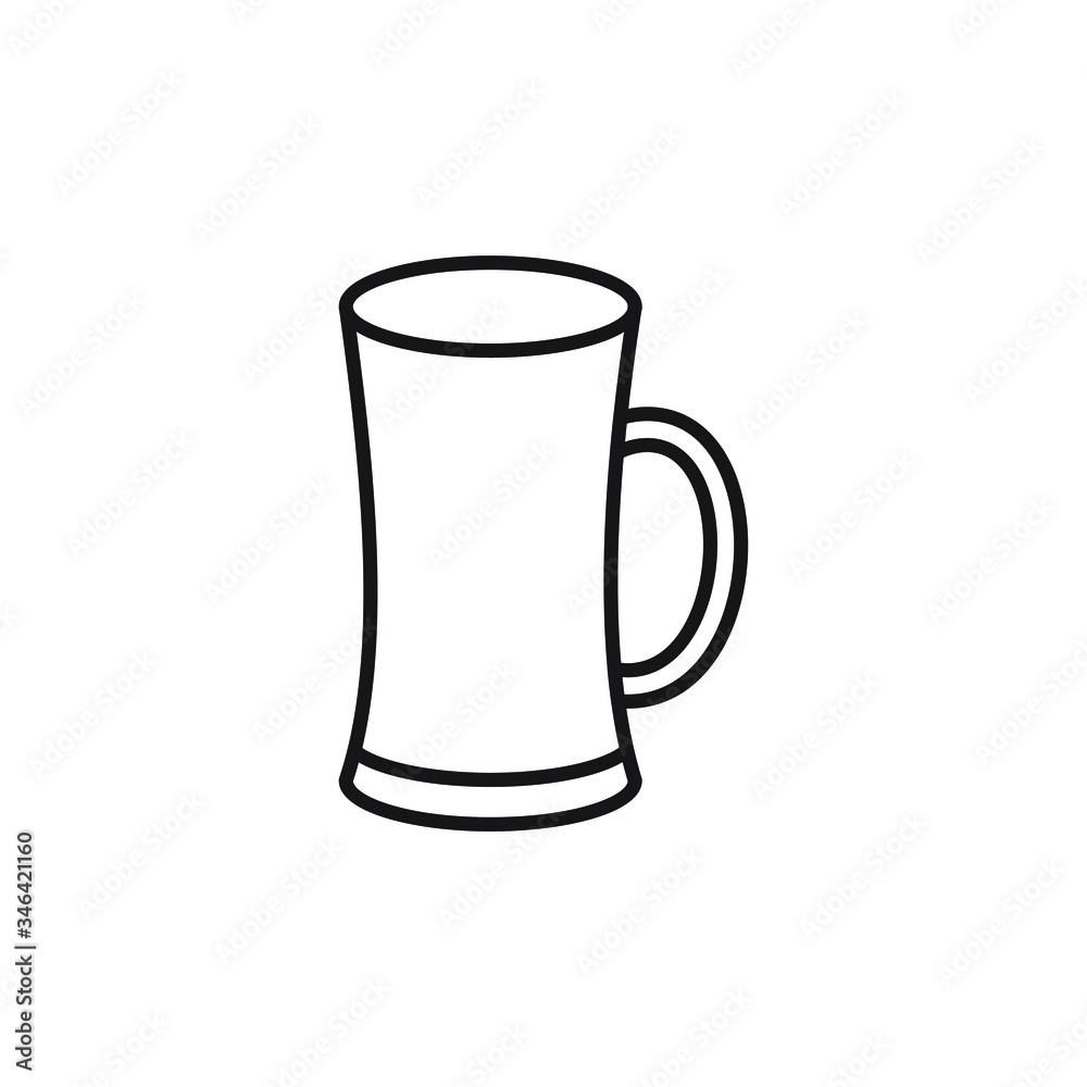 Glass mug icon clour vector Glass mug icon clour vector