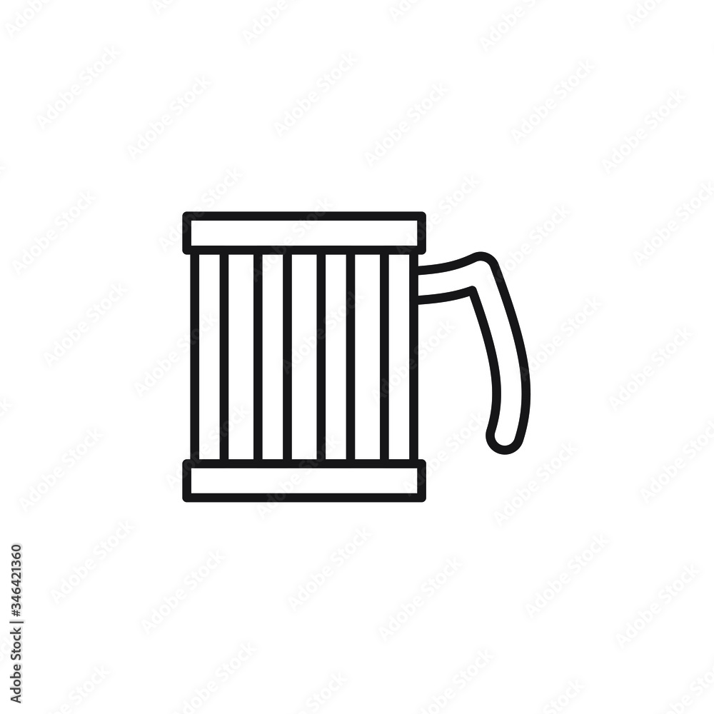 Glass mug icon clour vector Glass mug icon clour vector