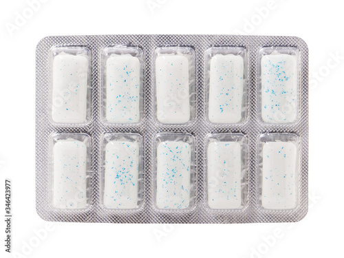 Obraz na płótnie Chewing gums tablet pack isolated on white