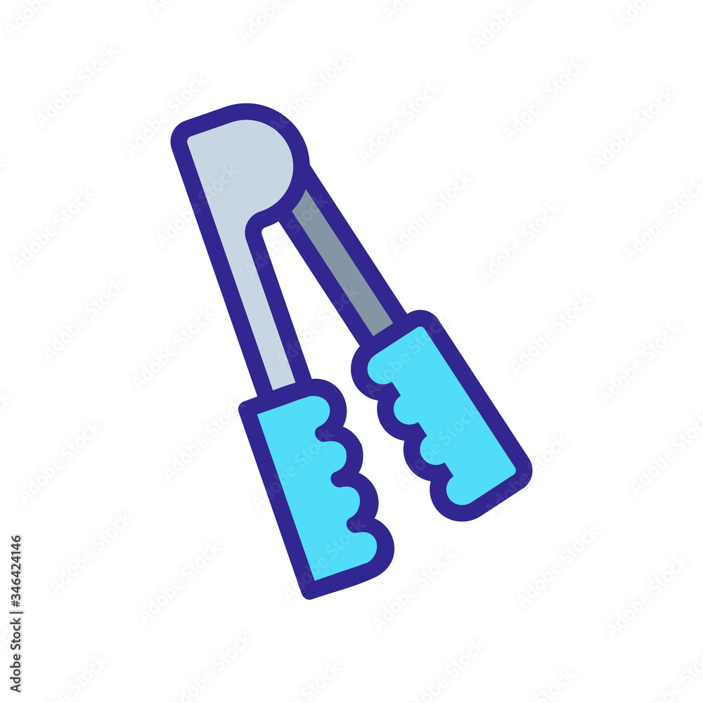 garlic clover with silicone handles icon vector. garlic clover with silicone handles sign. color symbol illustration