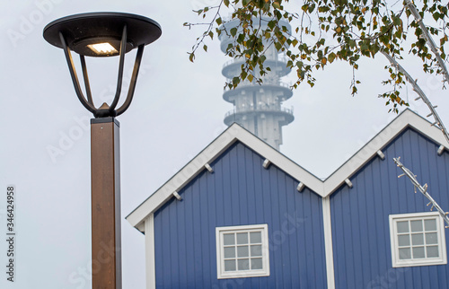 Lamp posts at Batavia City. Shopping centre. Lelystad Netherlands. Batavia stad. 