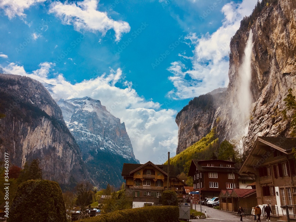 Lauterbrunner, Alps, Swiss, Waterfall