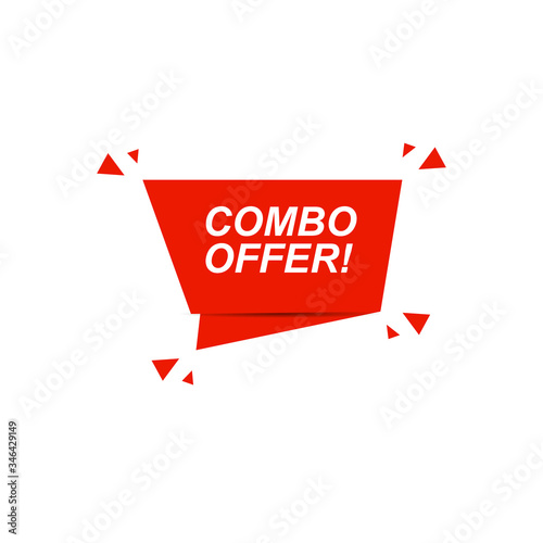 Combo offer sign. Vector