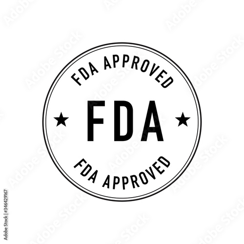Fda approved stamp. Vector