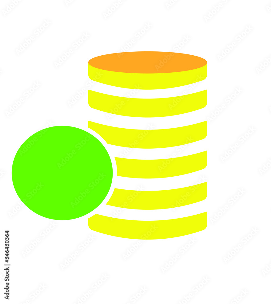 symbol of a pile of yellow dollar coins.eps symbol of a pile of yellow dollar coins.eps