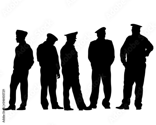 People of special police force on white background