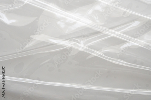 White plastic film wrap texture background