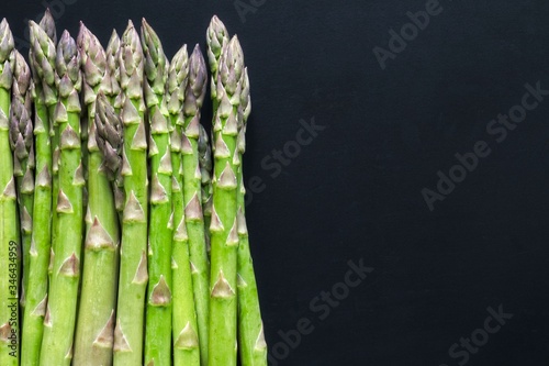 Asparagus in the left side