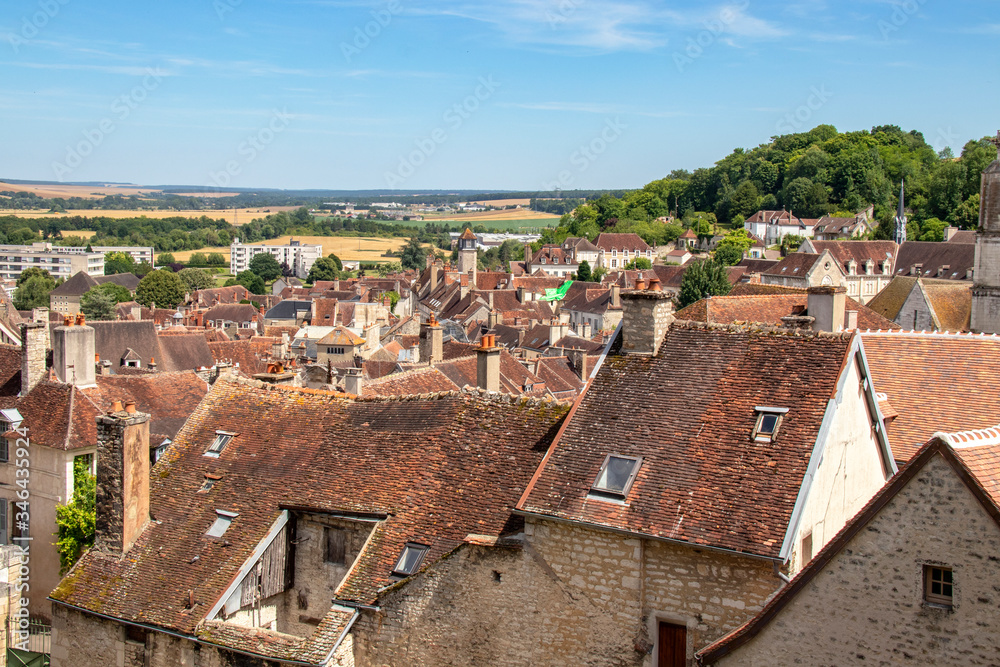Tonnerre. Vue sur les toits de la ville. Yonne. Bourgogne-Franche-Comté	