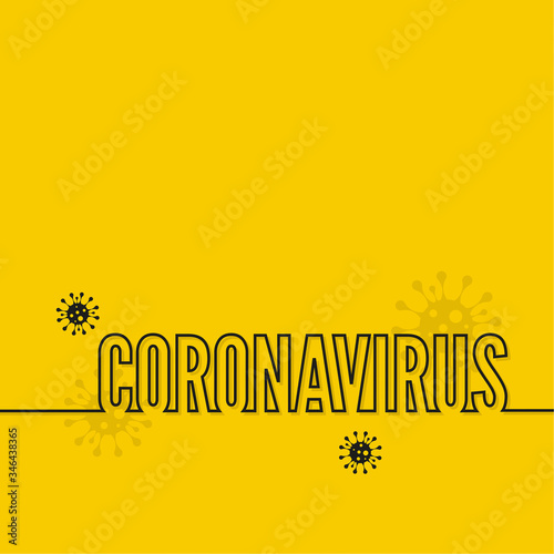 Background with bacillus coronavirus with viral infection. Virus Covid 19 vector illustration.