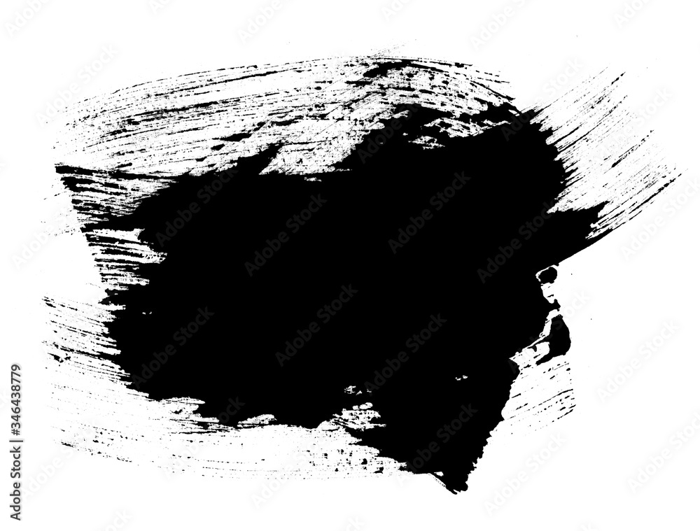 Fototapeta premium ink black paint stroke background watercolor illustration design