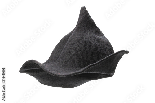 Witch wool hat isolated on white background.