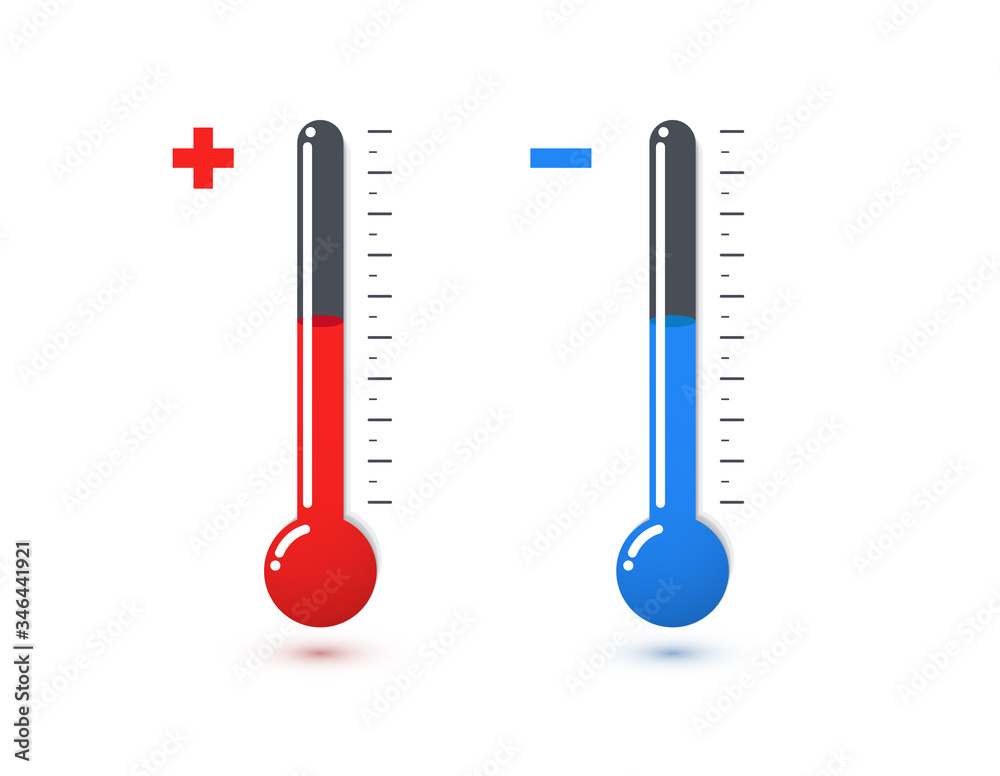 Red and blue mercury thermometers vector illustration. Hot and cold temperature sensor icons. Chemical test tubes, chemistry experiment elements. Red and blue mercury thermometers vector illustration. Hot and cold temperature sensor icons. Chemical test tubes, chemistry experiment elements.