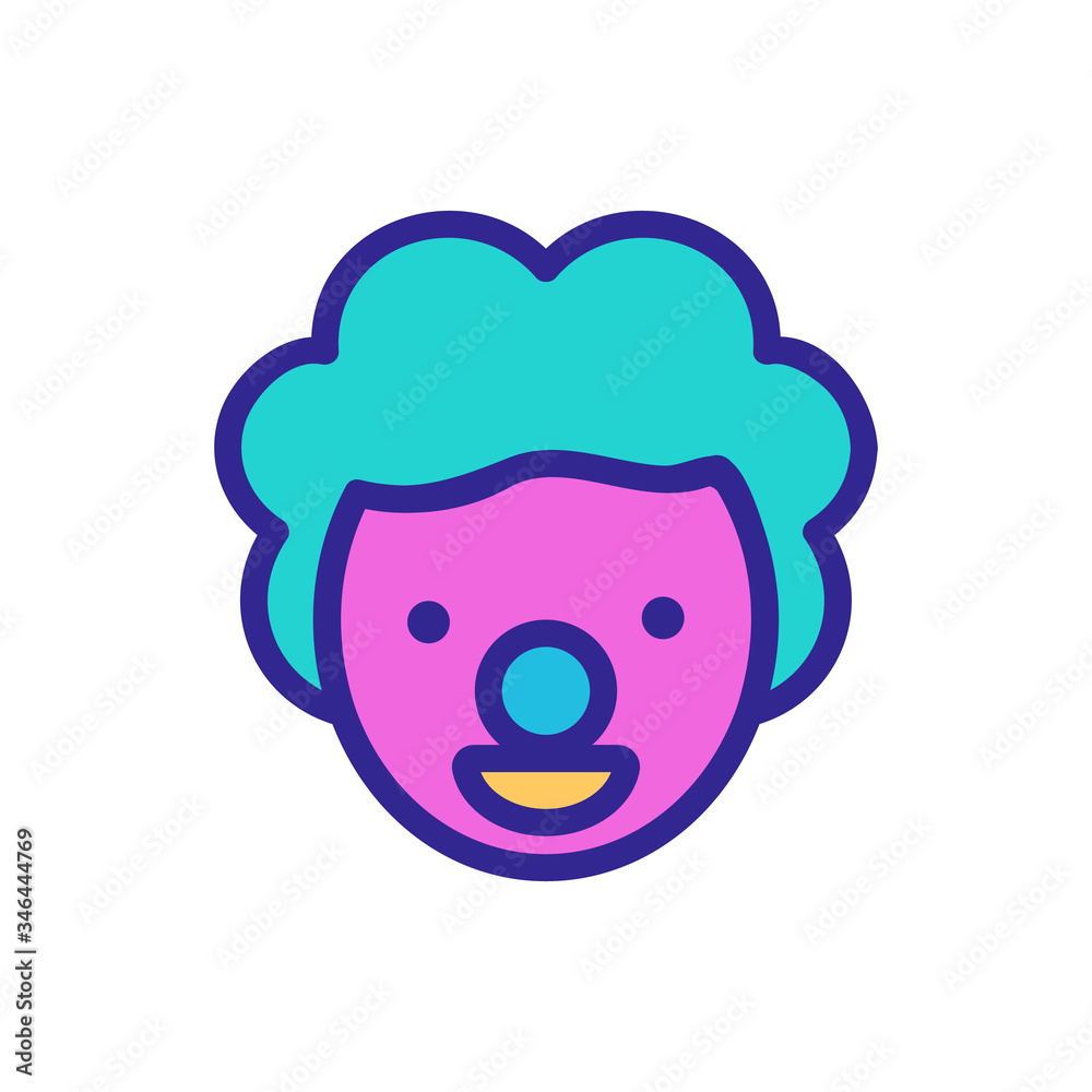 surprised clown mask icon vector. surprised clown mask sign. color symbol illustration surprised clown mask icon vector. surprised clown mask sign. color symbol illustration