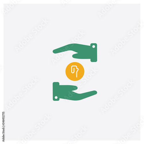 Animal Rights concept 2 colored icon. Isolated orange and green Animal Rights vector symbol design. Can be used for web and mobile UI/UX