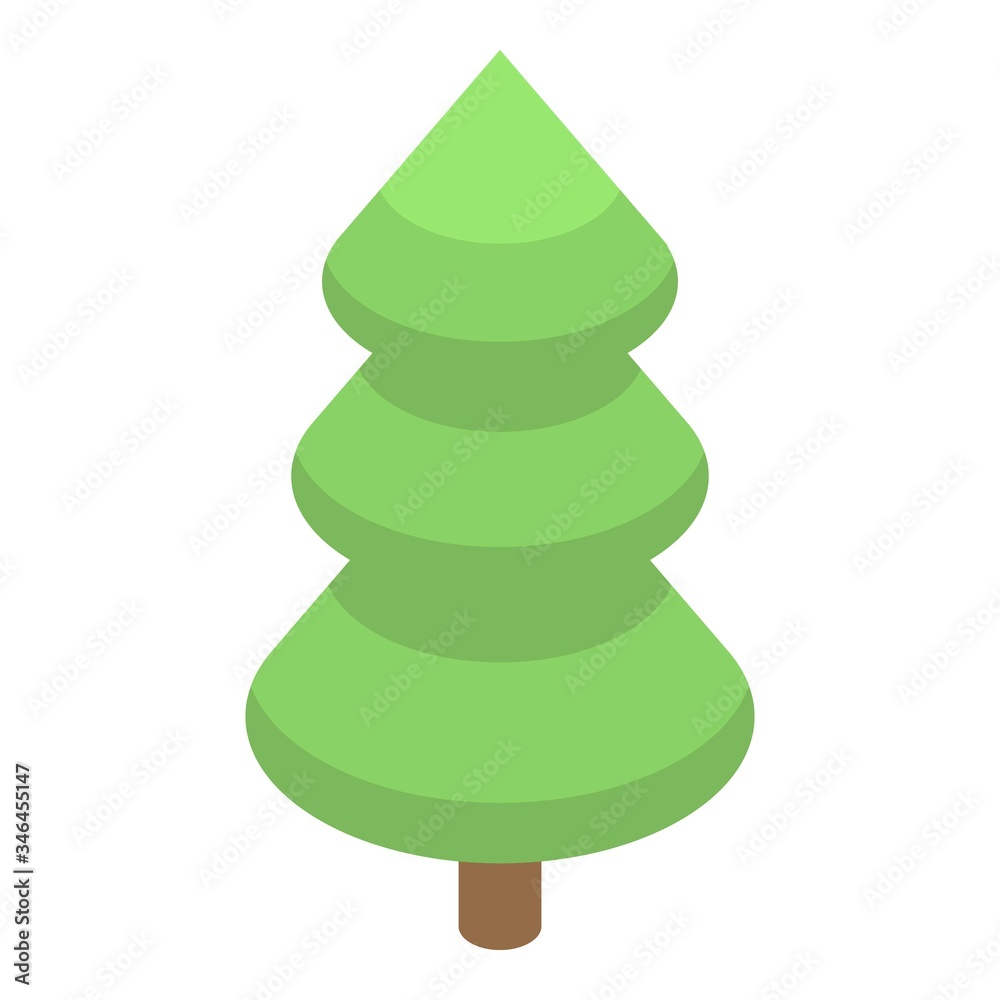 Fir tree icon. Isometric of fir tree vector icon for web design isolated on white background Fir tree icon. Isometric of fir tree vector icon for web design isolated on white background