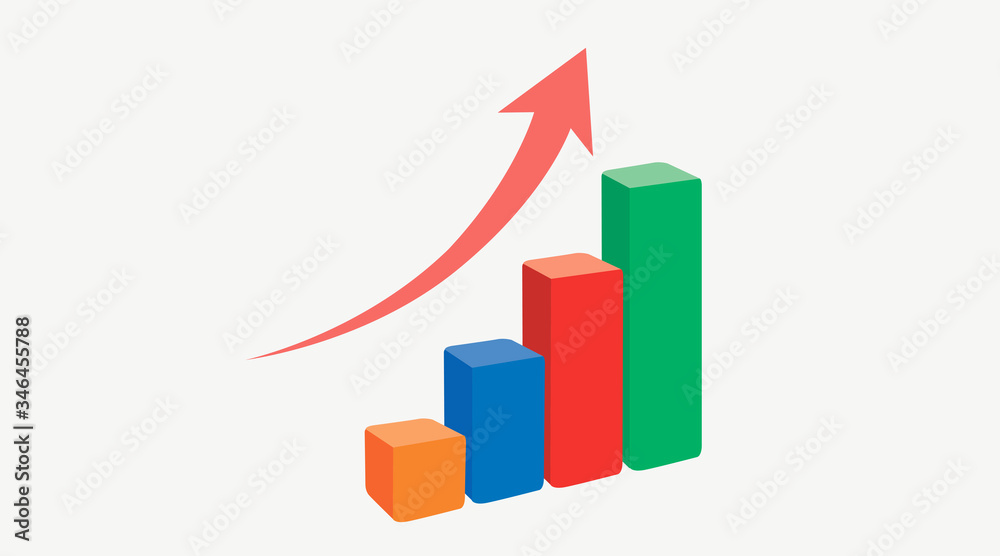 Vector Illustration of a Bars Graphic Isolated Vector Illustration of a Bars Graphic Isolated