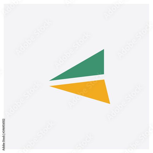 Free Download Send concept 2 colored icon. Isolated orange and green Send vector symbol design. Can be used for web and mobile UI/UX - GFXLoad