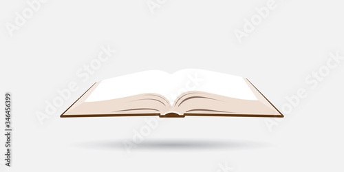 Covered opened book isolated. Vector illustration