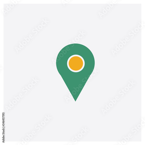 Free Download Check in concept 2 colored icon. Isolated orange and green Check in vector symbol design. Can be used for web and mobile UI/UX - GFXLoad
