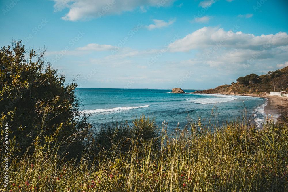 The sea of Agropoli in the bay of Trentova, Cilento, Campania, Italy. The sea of Agropoli in the bay of Trentova, Cilento, Campania, Italy.