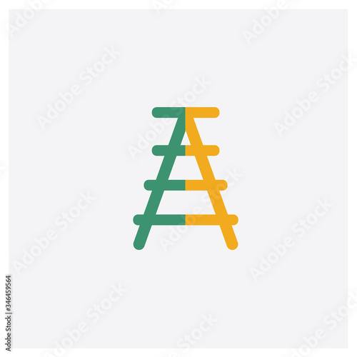 Open Scale concept 2 colored icon. Isolated orange and green Open Scale vector symbol design. Can be used for web and mobile UI/UX