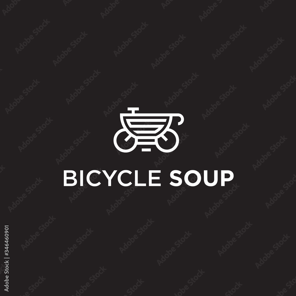 bicycle logo / soup delivery logo bicycle logo / soup delivery logo