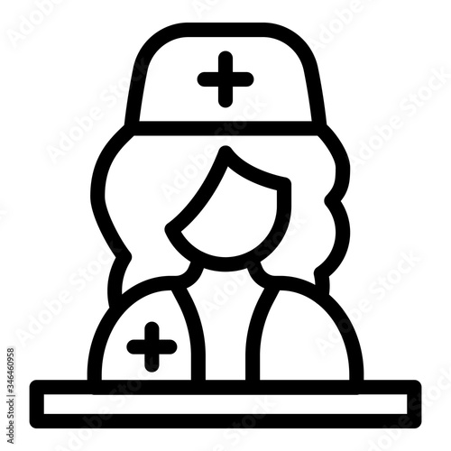 Nutritionist doctor icon. Outline nutritionist doctor vector icon for web design isolated on white background