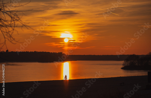 sunset on the river © Oleksandr