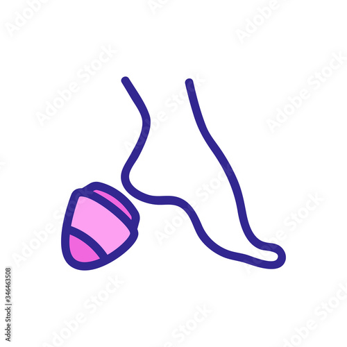 foot massage tool icon vector. foot massage tool sign. color symbol illustration