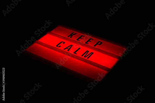 KEEP CALM - LED Light box in red photo