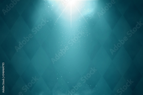 abstract blue diamond background. Scene illumination