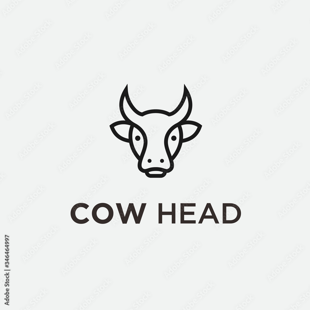 cow head logo / cow vector cow head logo / cow vector